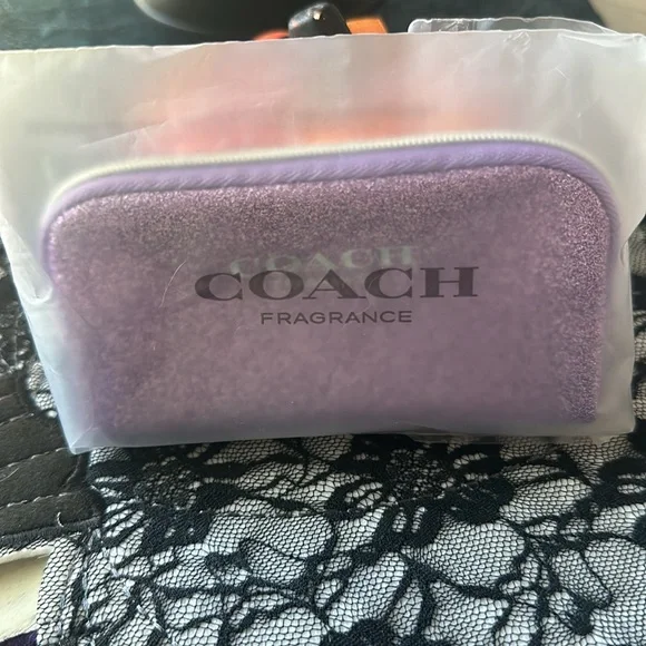 Coach glitter zipper bag & fragrance
